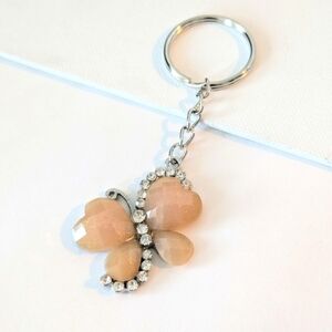 Butterfly Keychain | Handcrafted by me | with new & Recycled jewelry